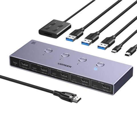 Przełącznik Switch KVM Ugreen AK701 4w1 HDMI, 60Hz
