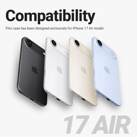 Crong Hybrid Frost MAG Cover - Etui MagSafe iPhone Air (czarny)