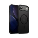 Crong Hybrid Frost MAG Cover - Etui MagSafe iPhone Air (czarny)