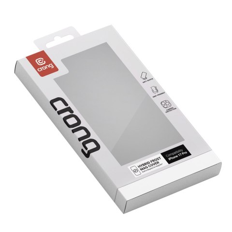 Crong Hybrid Frost MAG Cover - Etui MagSafe iPhone 17 Pro (czarny)