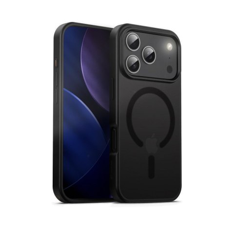 Crong Hybrid Frost MAG Cover - Etui MagSafe iPhone 17 Pro (czarny)