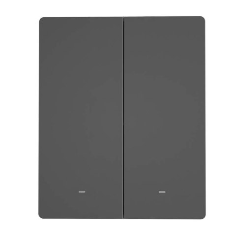 Inteligentny przełącznik ścienny WiFi SONOFF M5-2C-80 (2-kanałowy, do ramki, grafitowy)