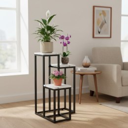 Kwietnik stojący Munir biały marmur