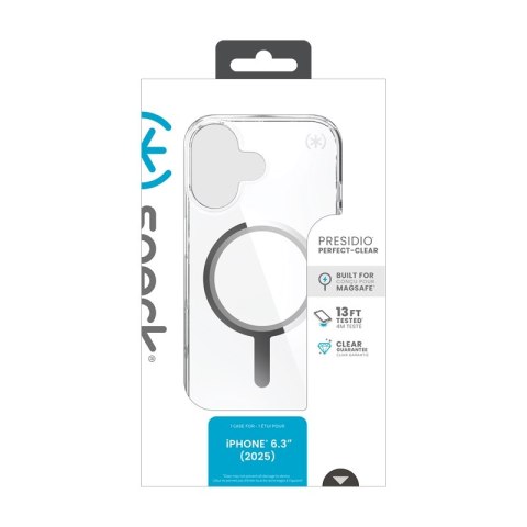 Speck Presidio Perfect Clear MagSafe - Etui iPhone 17 (Clear / Silver)