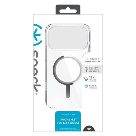 Speck Presidio Perfect Clear MagSafe - Etui iPhone 17 Pro Max (Clear / Silver)
