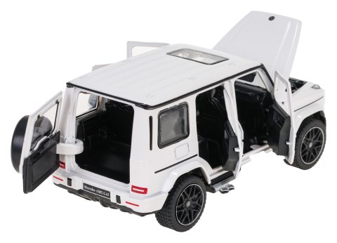 Autko Metalowe 1/32 Mercedes-Benz AMG G63 z Dźwiękiem Białe RASTAR