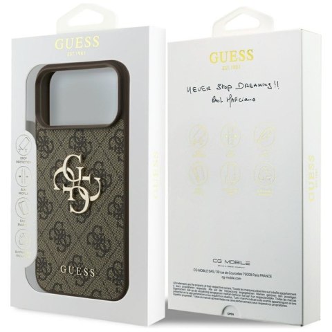 Guess 4G Big Logo - Etui iPhone 17 Pro Max (brązowy)