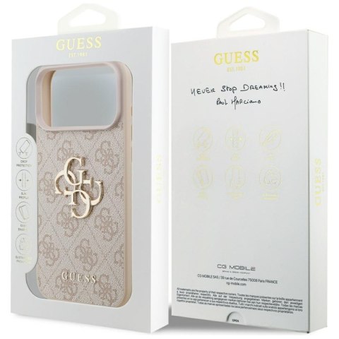 Guess 4G Big Logo - Etui iPhone 17 Pro Max (różowy)