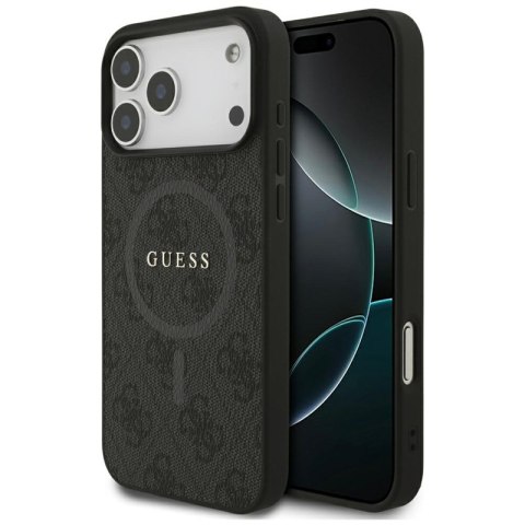 Guess 4G Ring Classic Logo MagSafe - Etui iPhone 17 Pro Max (czarny)