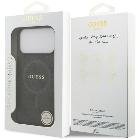 Guess 4G Ring Classic Logo MagSafe - Etui iPhone 17 Pro Max (czarny)