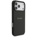 Guess Grained Ring MagSafe - Etui iPhone 17 Pro Max (czarny)