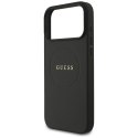 Guess Grained Ring MagSafe - Etui iPhone 17 Pro Max (czarny)