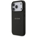Guess Grained Ring MagSafe - Etui iPhone 17 Pro (czarny)