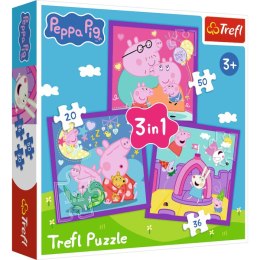 Trefl: Puzzle 3w1 - Zwyczaje świnki Peppy