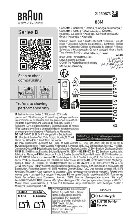 Braun Series 8 83 M Głowica goląca