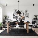 Krzesło welurowe LOUIS black czarne velvet