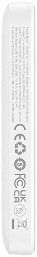 Powerbank Baseus Magnetic Mini Air PPCXM06A 6000mAh MagSafe 15W PD QC 20W USB-C + kabel