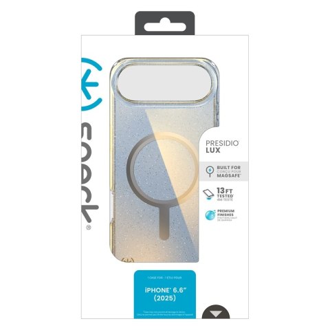 Speck Presidio Lux MagSafe - Etui iPhone Air (Hyper Mirror Glitter / Silver Metallic)