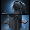 Spigen Essential EF223MS Qi2 Rotary Magnetic - Ładowarka indukcyjna MagSafe 3w1 do iPhone, AirPods i Apple Watch 15W (Black)