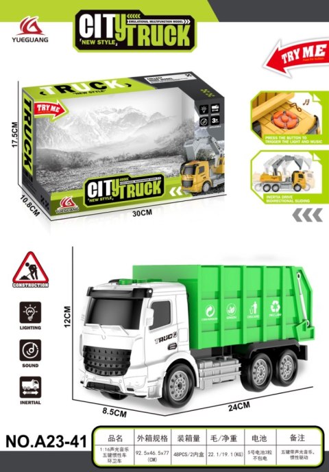 Śmieciarka z Funkcją Świateł i Dźwięku