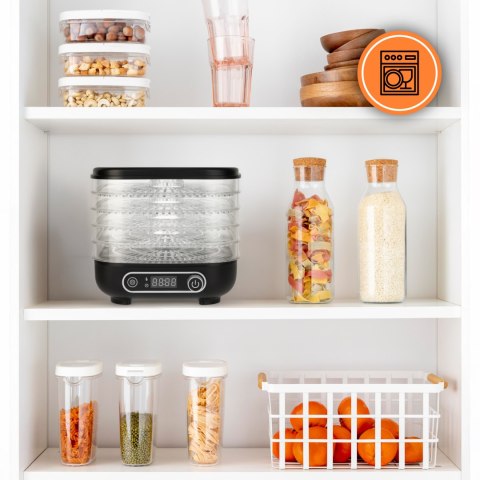 Suszarka do grzybów , warzyw , owoców , 300W , 5 sit , wyświetlacz , termoobieg , TEESA