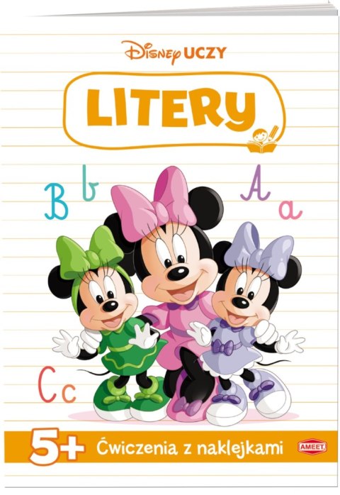 Ameet: DISNEY Uczy: Myszka Minnie - Ćwiczenia Z Naklejkami Litery