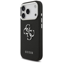 Guess Grained Big 4G Classic Logo - Etui iPhone 17 Pro (czarny)
