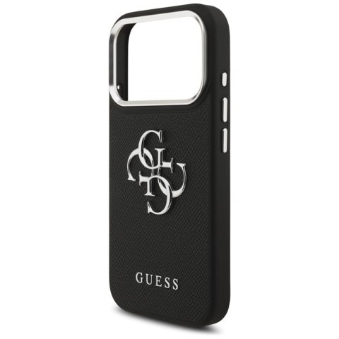 Guess Grained Big 4G Classic Logo - Etui iPhone 17 Pro (czarny)