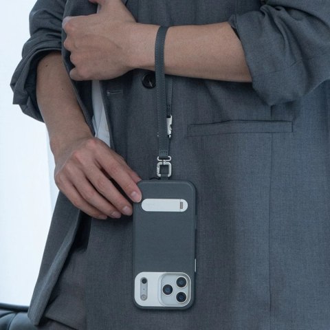 Moshi Kameleon MagSafe - Etui iPhone 17 Pro z funkcją podstawki (Milktea Brown)