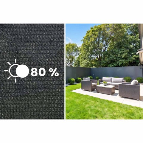 Siatka cieniująca 1,5x50m 110g/m2 + 50 zacisków szara