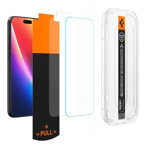 Spigen GLAS.TR EZ Fit Pro - Szkło hartowane do iPhone 17 / 17 Pro / 16 Pro