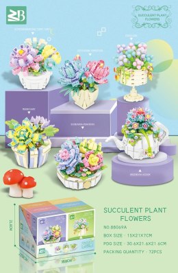 Zestaw klocków kreatywnych Kwiaty w doniczce 293 el. dla dzieci 6+