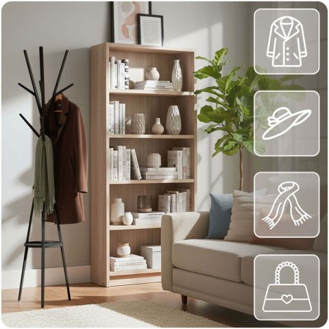 Wieszak na ubrania metalowy z półką stojący Massido MS-869