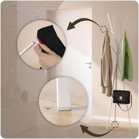 Wieszak na ubrania metalowy z półką stojący Massido MS-869