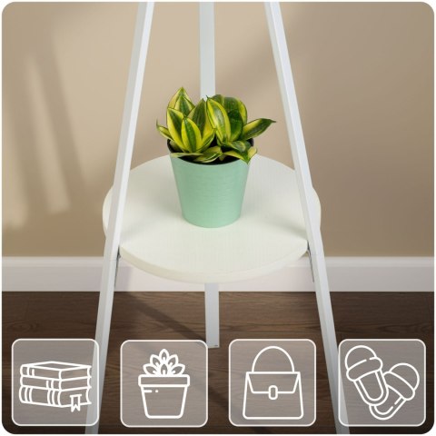 Wieszak na ubrania metalowy z półką stojący Massido MS-869