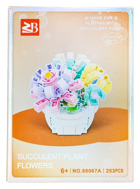 Zestaw klocków kreatywnych Bukiet w doniczce 253 el. dla dzieci 6+