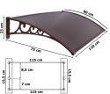 Daszek nad drzwi Sano 80x120cm brązowy