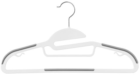 Wieszak Flexi komplet 20 sztuk biało-szary