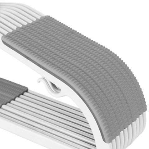 Wieszak Flexi komplet 20 sztuk biało-szary