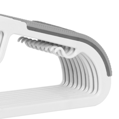 Wieszak Flexi komplet 20 sztuk biało-szary