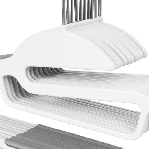 Wieszak Flexi komplet 20 sztuk biało-szary