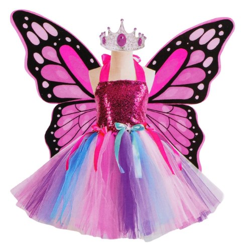 Zestaw Skrzydeł Motyla + Sukienka w Tęcze