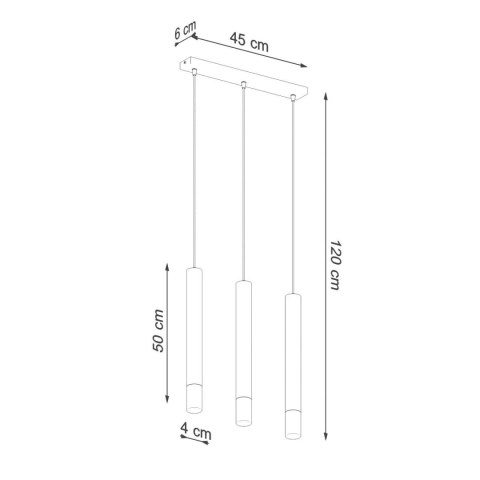 Lampa wisząca WEZYR 3 biała