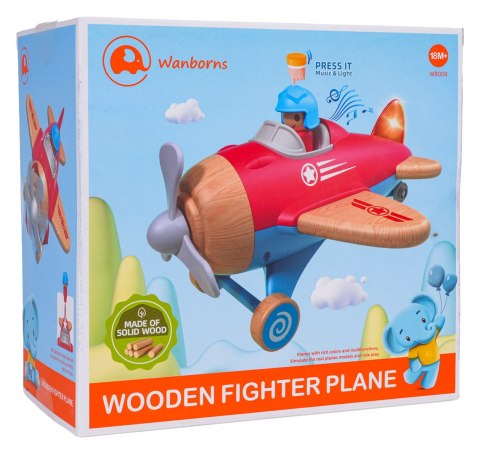 Drewniany Samolot Czerwony