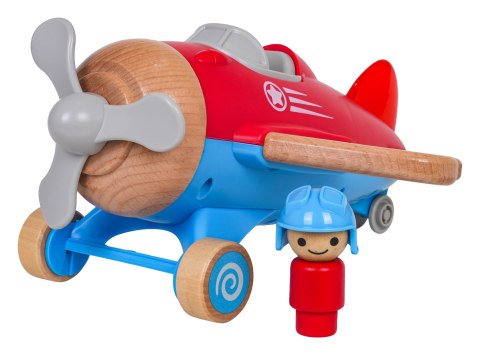 Drewniany Samolot Czerwony