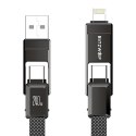 Kabel USB 4w1 Blitzwolf BW-HDC7 USB+C+Lightning 240W 1,2m (czarny)