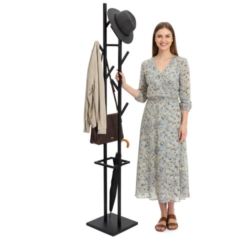 Wieszak metalowy CERES czarny stojący