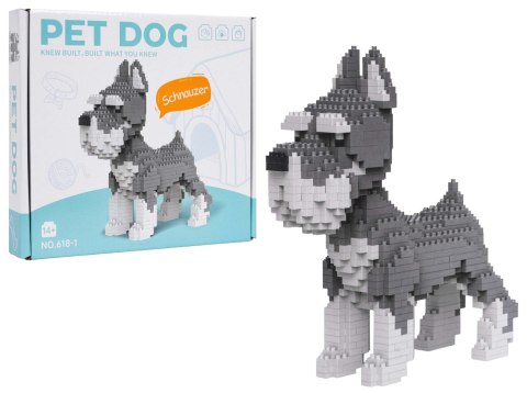 Zestaw klocków konstrukcyjnych Sznaucer 800 el. dla nastolatków 14+ i dorosłych