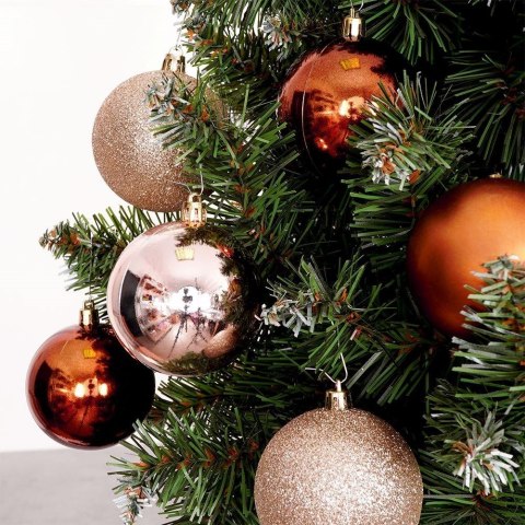 Bombki Choinkowe Bursztynowe Nietłukące 7 cm 6 szt. ORION Dekoracyjne