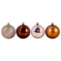 Bombki Choinkowe Bursztynowe Nietłukące 7 cm 6 szt. ORION Dekoracyjne
